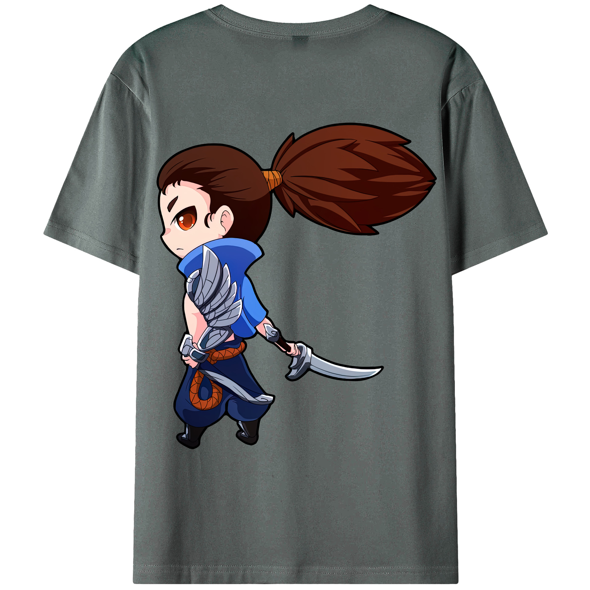 リーグ・オブ・レジェンド League of Legends LOL 綿100％ メンズ半袖Tシャツ（バックプリント） 通気性